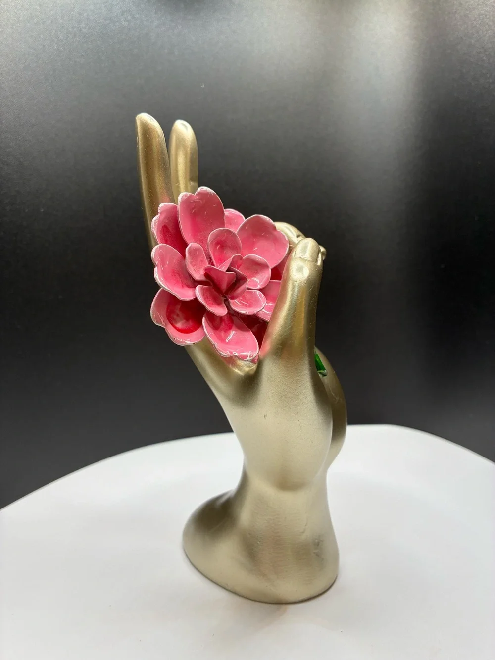 Vintage Pink Floral Enamel Flower Brooch for Women